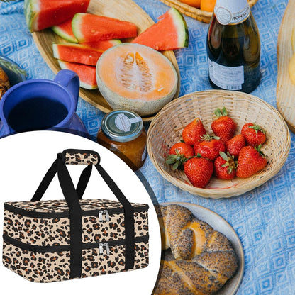 esouler Insulated Casserole Carrier - Casserole Carriers for Hot or Cold Food - Lasagna Lugger Dish Carrier, Thermal Lunch Bag for Potluck Parties, Picnic, Travel, Fits 9" x 13" Baking Dish, Grey
