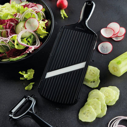 Kyocera Advanced Ceramic Double-edged Mandolin Slicer With Guard, Red