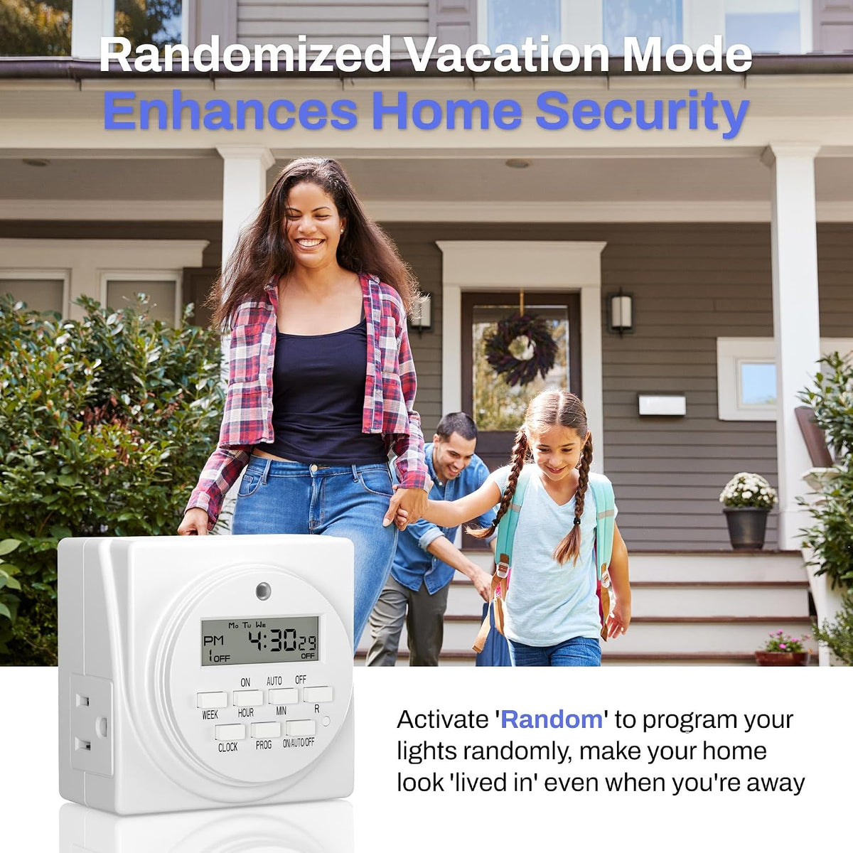 BN-LINK Indoor 7-Day Programmable Digital Timer Outlet, 2 Outlets