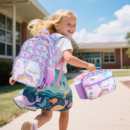 RHCPFOVR Kids Lunch Bag - Insulated Lunch Box for Boys Girls,Washable Lunch Bag and Reusable Toddler Leak-proof Lunchbox for School and Daycare - Colors B