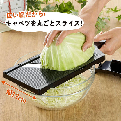 Shimomura Sales Tonkatsu Shop Tsubamesanjo 35950 Cabbage Slicer with Extra Fine Cut in Minutes, Made in Japan, Fluffy Julienne Slicer, 0.04 inch (1 mm) Wide, Sharp Sharpness, Whole Half Ball Slices