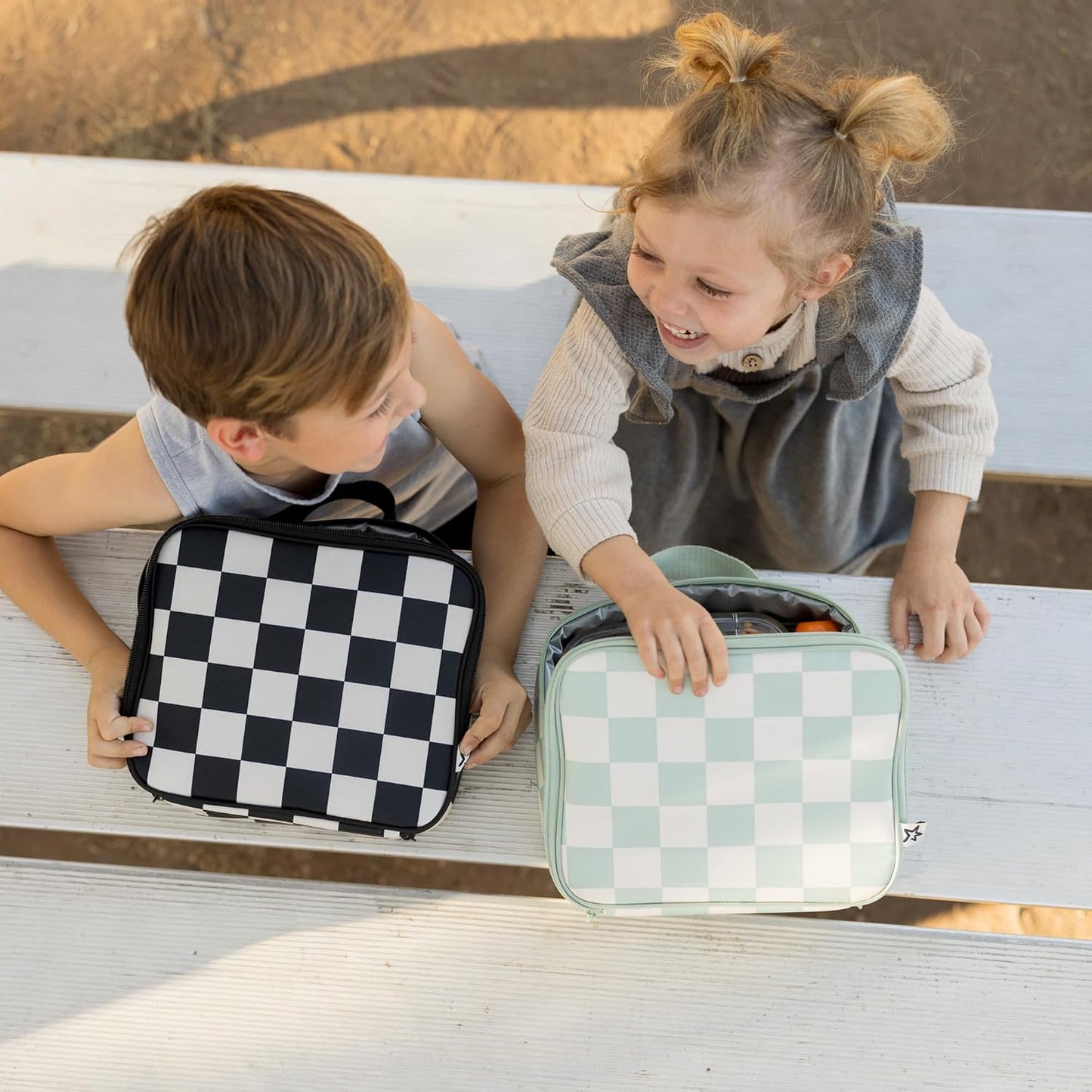 Tiny Twinkle Insulated Lunch Box for Girls and Boys | Durable and Reusable for School & Travel | Ages 3 and Up | Waterproof and Easy to Clean | PFAs and BPA Free（Boho Rainbow）