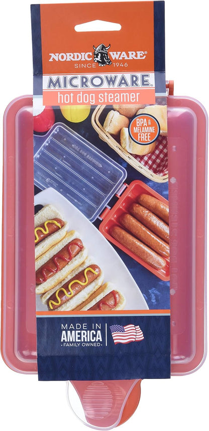 Nordic Ware Hot Dog Steamer,Red, TRV213677