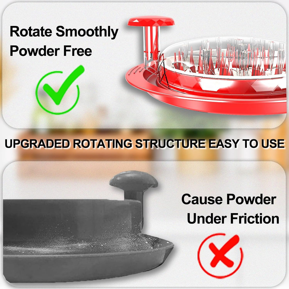 Chicken Shredder Tool Twist, 11" Heavy Duty Large Chicken Shredder, Meat Grinders Gadgets Machine, BPA Free, Strong Anti-Slip, Dishwasher Safe, Suitable for Pork Beef Chicken, Red