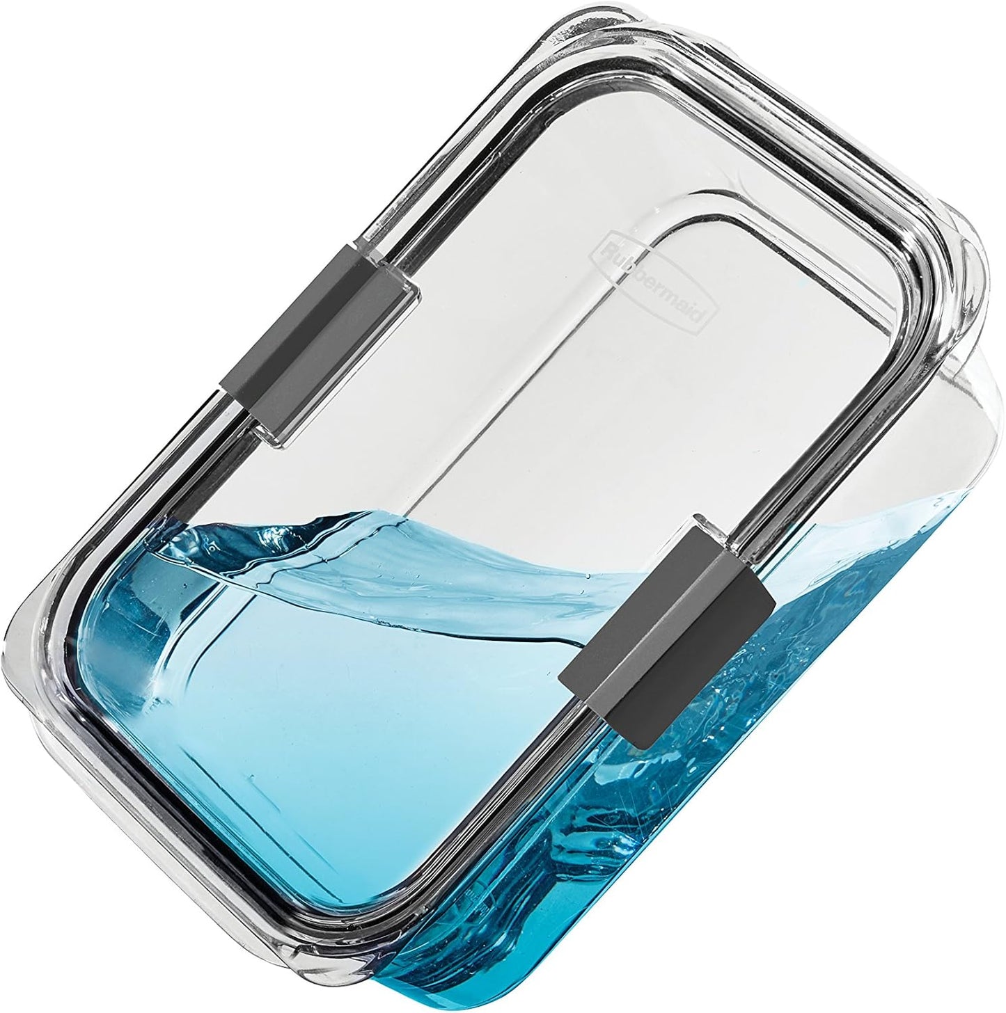 Rubbermaid Brilliance Meal Prep Containers, 2-Compartment Food Storage Containers, 2.85 Cup, 5-Pack, BPA-Free, Clear/Grey