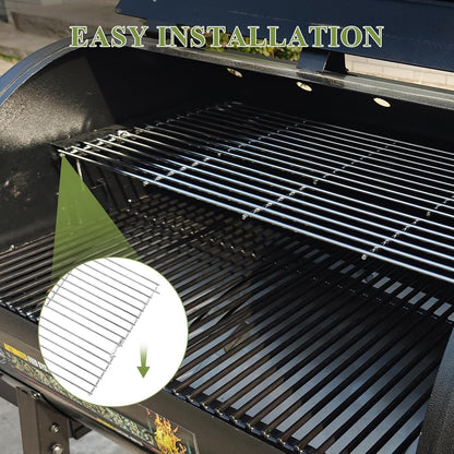 Utheer 2-Pack Griddle Warming Rack for Blackstone 28" Griddles, Stainless Steel Flat Top Grill Accessories | Reversible Rack Adds Prep Space, Foldable Clip-On Design Expands Cooking & Holding Area