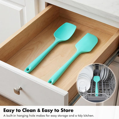 Silicone Spoonula Set, 600ºF Heat Resistant, 3Pcs, Multicolor 3