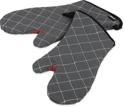 Oven Mitts, San Jamar BestGuard, Professional Grade, 15", Pair, Black