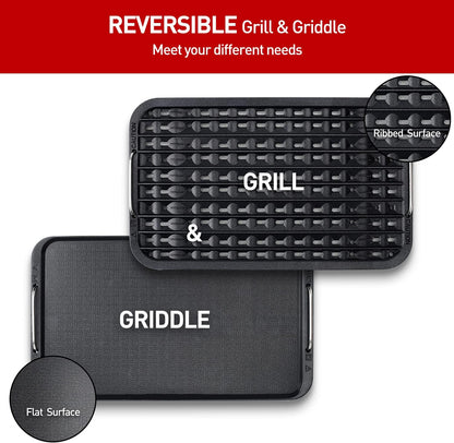 Techwood Indoor Grill Smokeless Grill, Electric Korean BBQ Grill with Glass Lid, Turbo Smoke Extractor Technology, Dishwasher-Safe Drip Tray & Nonstick Grilling Removable Plate, Black, 1500W