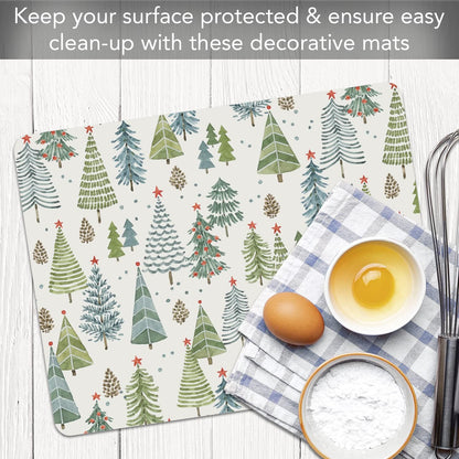 Cut N' Funnel Eat Fresh Designer Flexible Cutting Board Mat 15" x 11.5" Made in the USA Decorative Flexible Easy to Clean
