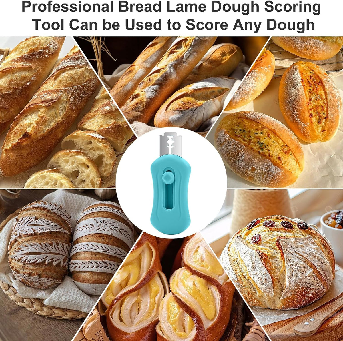 Herda Bread Lame Dough Scoring Tool, Retractable Magnetic Design