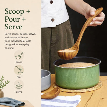 FAAY Original Eco-Friendly Wooden Serving Ladle