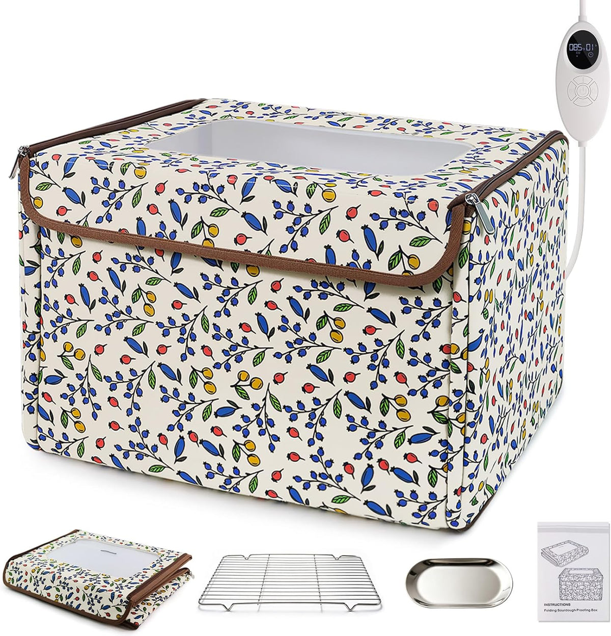 Folding Bread Proofing Box with 50-115℉Temp Control & 96H Timer