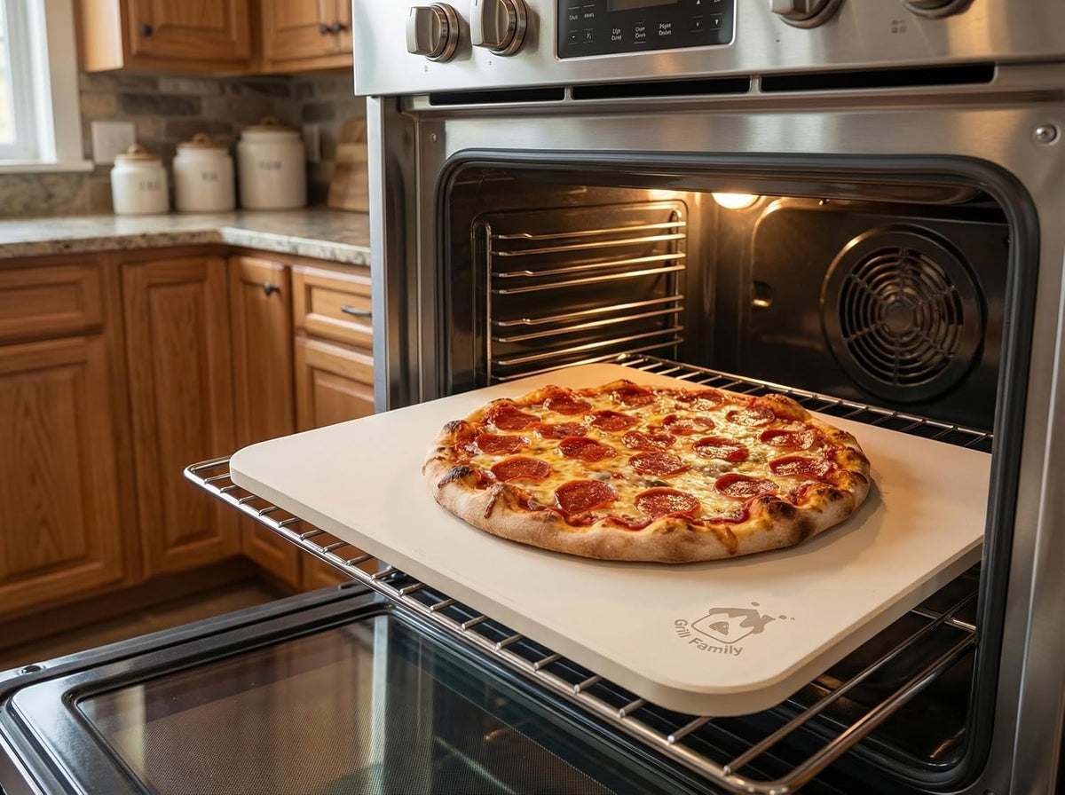 Pizza Stone for Oven & Grill, 15 x 12" x 0.6" Thick