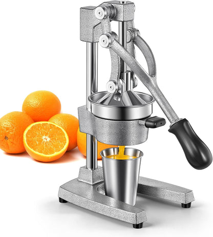 QCen Manual Citrus Juicer Cast Iron Heavy Duty Orange Press