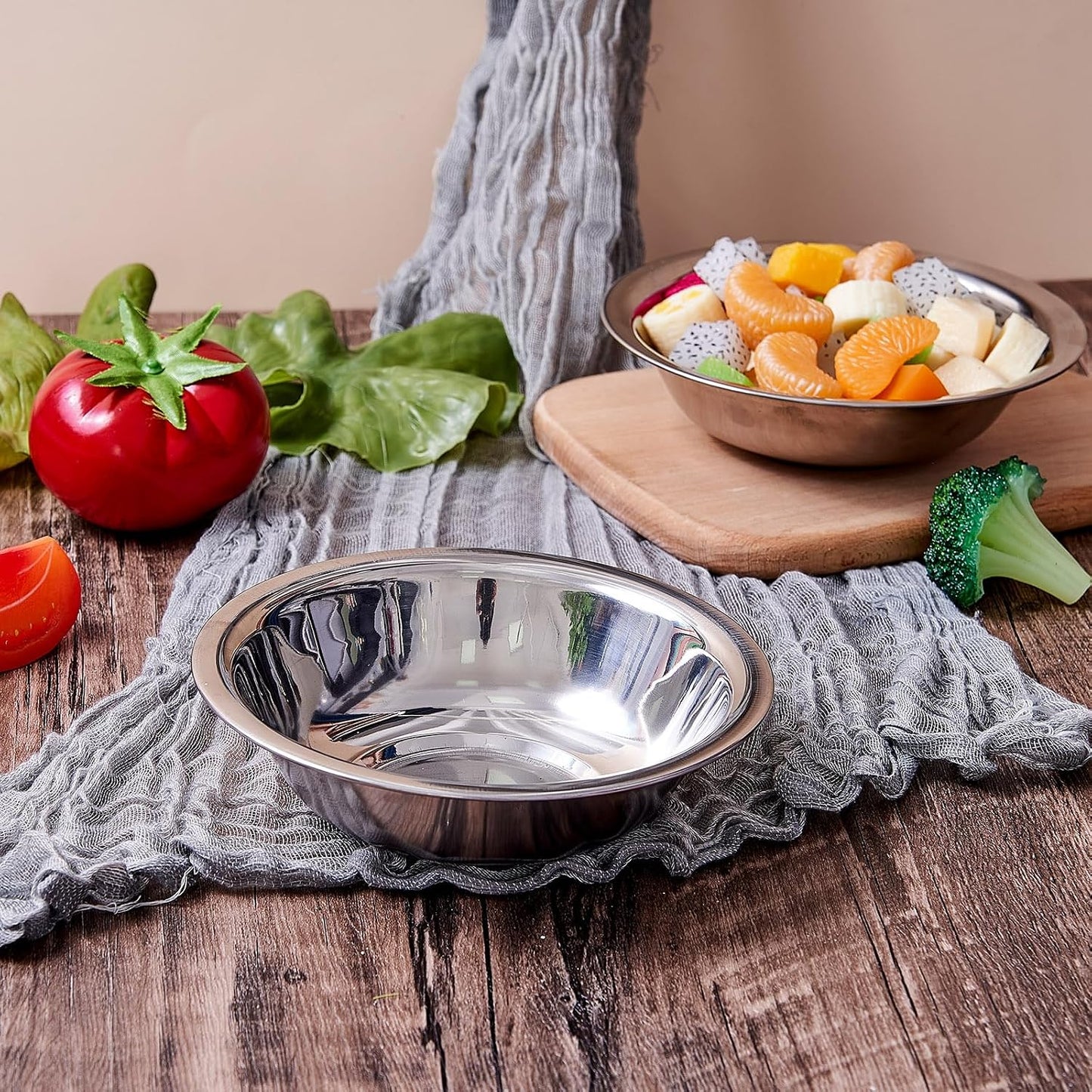 Tioncy 20 Pack Small Mixing Bowls, 3/4 Quart Stainless Steel Prep Bowl for Sauces, Snacks, Side Salads, 6.3 Inch Cooking Baking Bowls Set with Flat Base, Dishwasher Safe