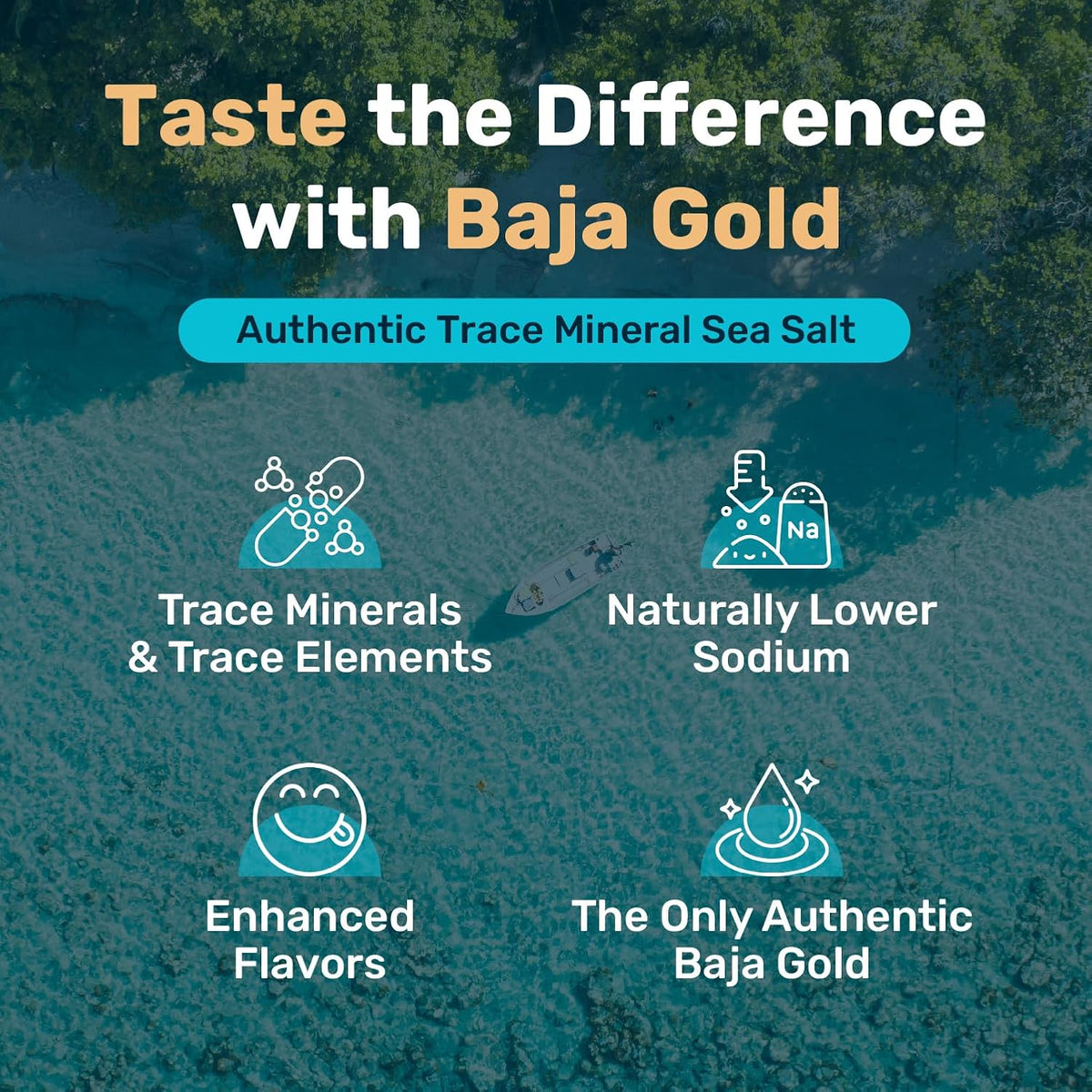 Baja Gold Signature Mineral Sea Salt, Gary Brecka Choice, Fine 1 lb Bag