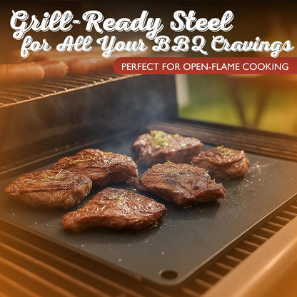 Pizza Steel XL 16"x13.4" – Heavy-Duty Baking Steel for Oven & Grill, Pizza Stone Alternative for Crispy Crust, Faster Heat Transfer, Professional Pizza Baking Sheet