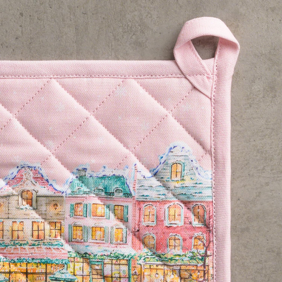 Maison d' Hermine 100% Cotton Oven Mitt & Pot Holder Set (7.5"x13" & 8"x8") - Colors C