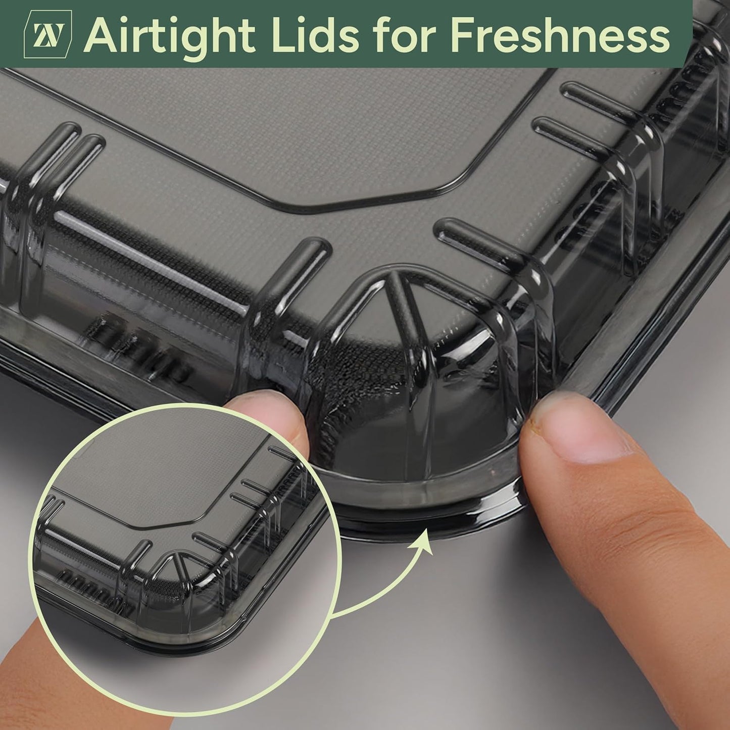 Zuvo Catering Trays with Lids 5 Pack - 13 Inch Reusable Serving Platters for Sandwiches, Cookies & Party Food - Stackable Plastic Food Trays with Clear Dome Lids for Buffets, Events & Catering