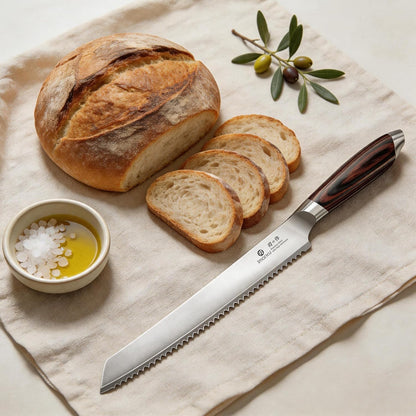 imarku 10 Inch Bread Slicer,Adjustable Thickness Homemade Bread Knife