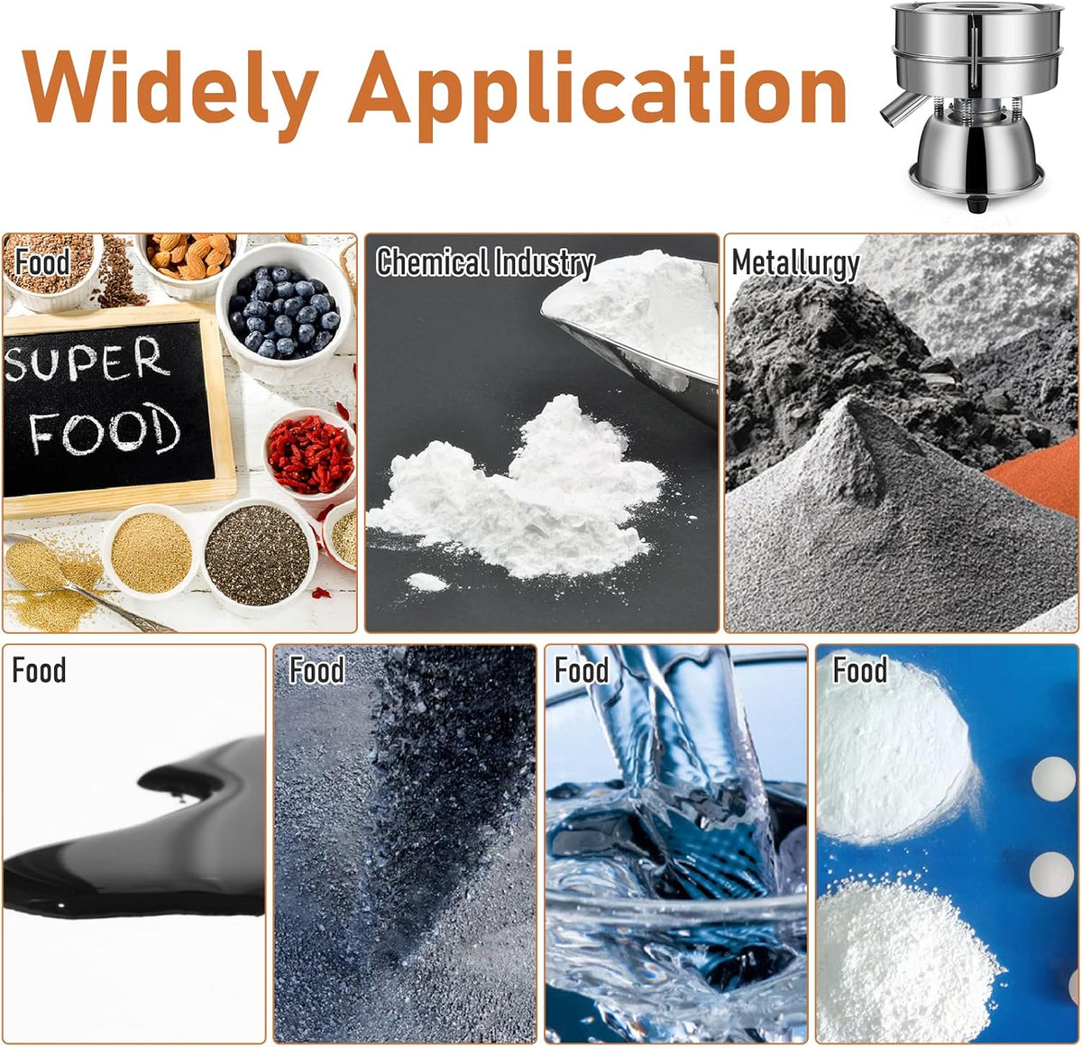 Sidasu Automatic Sieve Shaker Machine,Vibrating Sifter with 30&50 Screens