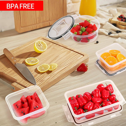 Skroam 72 piece Food Storage Containers Set with Airtight Lids (36 Containers & 36 Lids), Plastic Leak-Proof Kitchen Storage Containers for Pantry Organizers and storage - Meal Prep, Lunch Containers