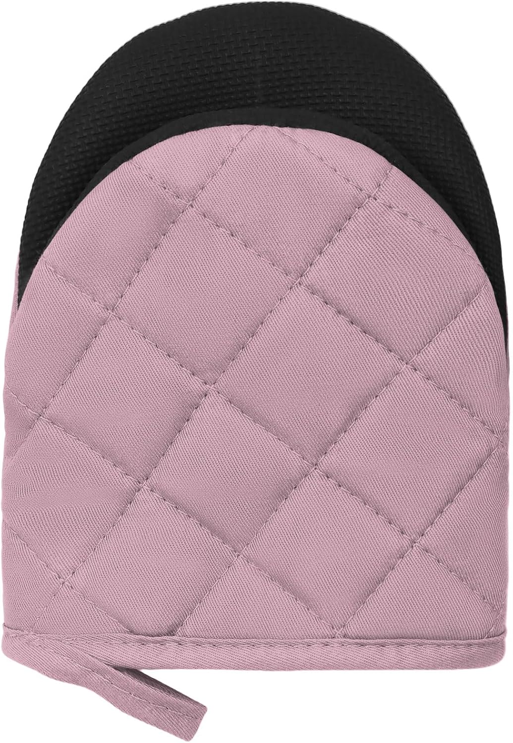 Goldmeet Mini Oven Mitts 2-Pack, 7"x5.5", 500°F Silicone Grip, Gray