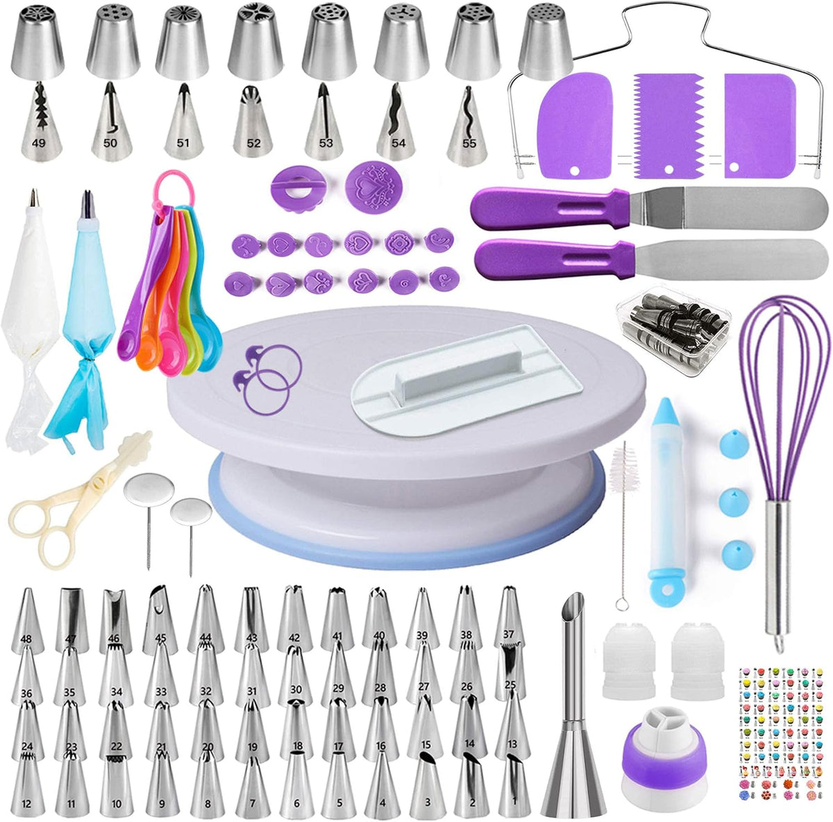 Boyun 138 Cake Decorating Kit, Baking Supplies Tools for Beginners & Pros