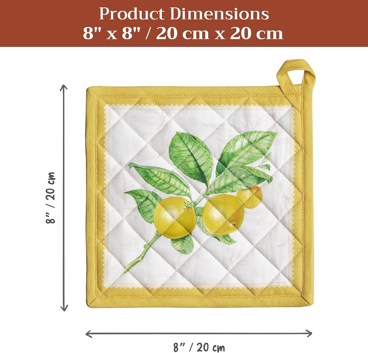 Maison d' Hermine Pot Holders 100% Cotton Potholders (8" x 8") - Colors B
