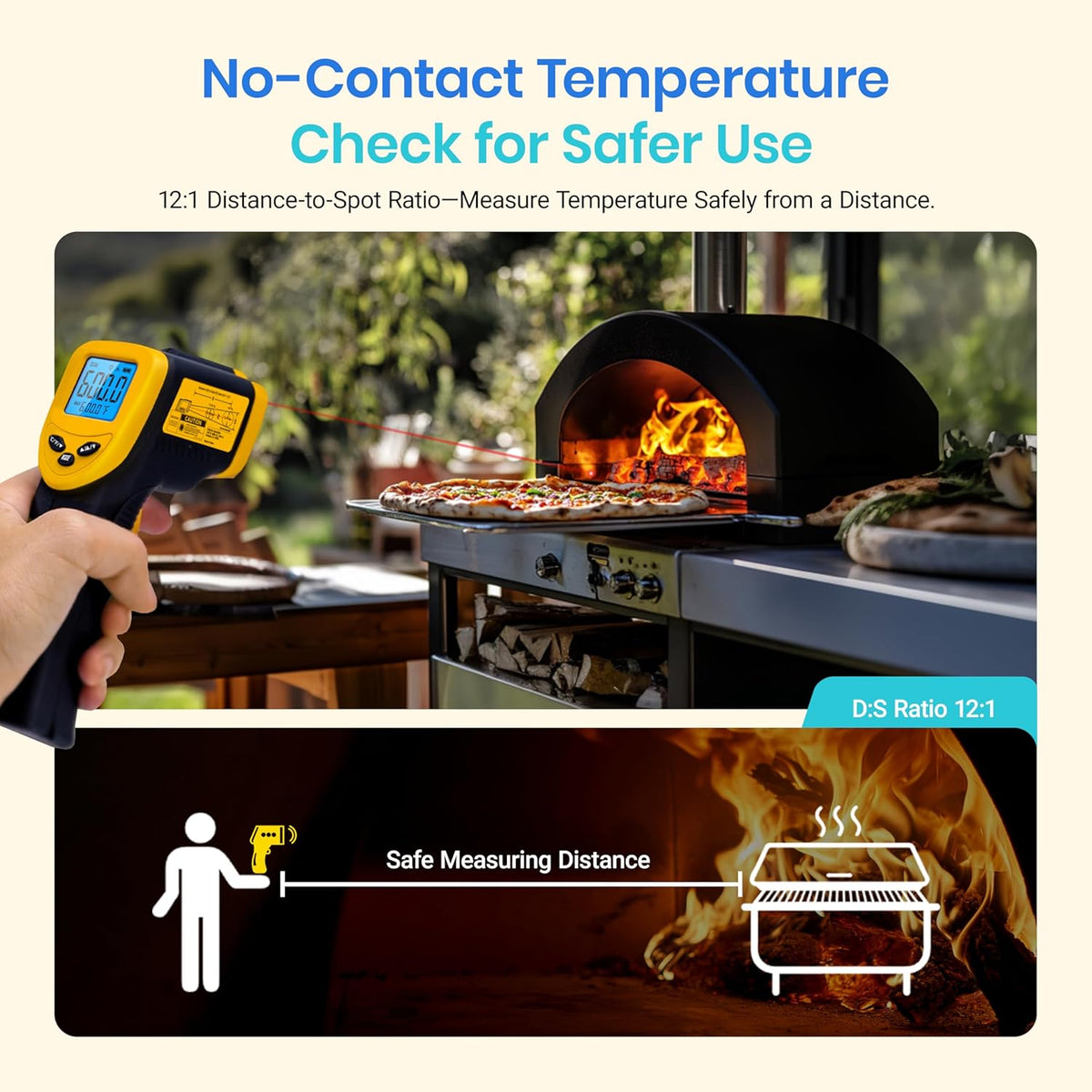 Etekcity Infrared Thermometer Laser Temperature Gun, -58°F~1130°F
