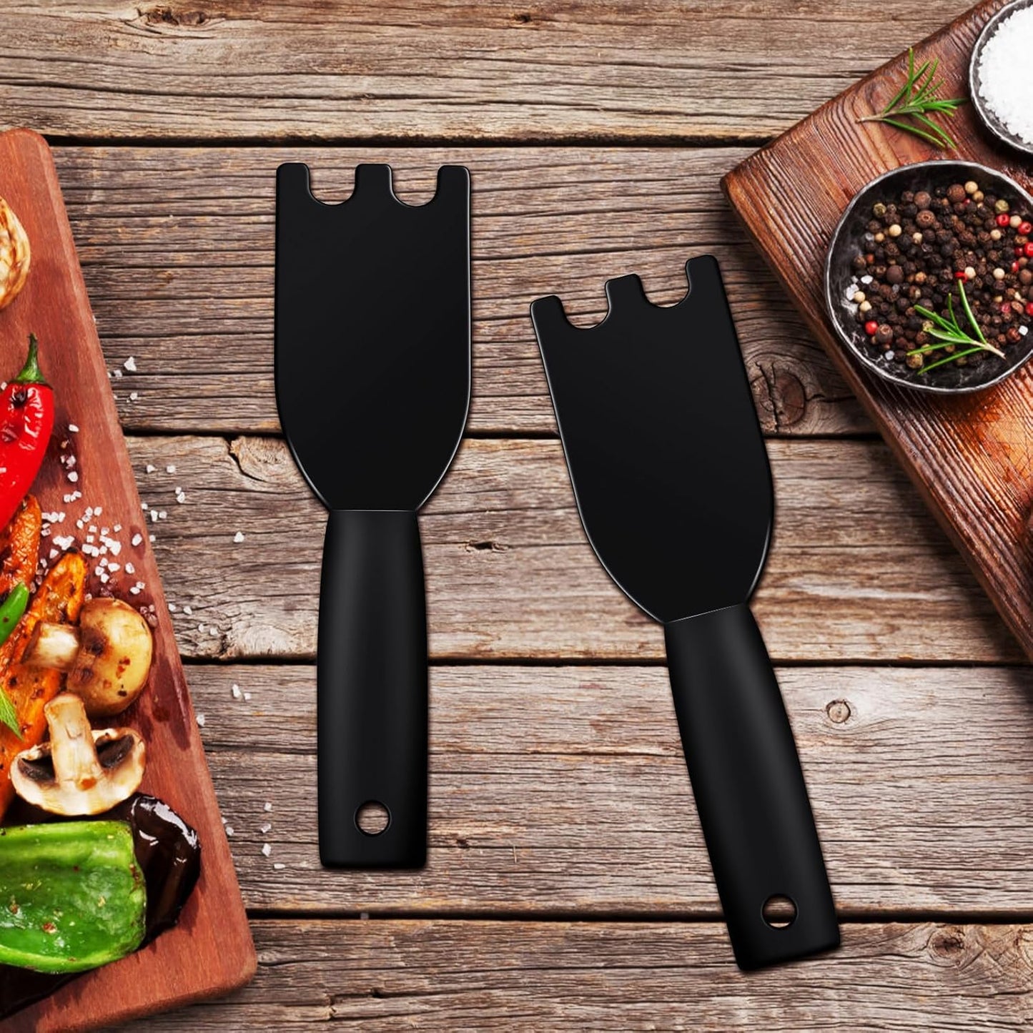Heat-Resistant Nylon Grill Scraper - Designed for George Foreman Indoor Grills with Grooves, Easy Cleaning Tool with Comfortable Grip (2PCS)