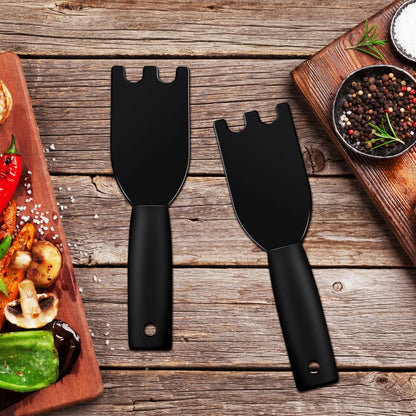 Heat-Resistant Nylon Grill Scraper - Designed for George Foreman Indoor Grills with Grooves, Easy Cleaning Tool with Comfortable Grip (2PCS)