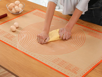 Silicone Pastry Mat 36x24 Inch Nonstick Baking Mat -Perfect for Dough, Pastry, Dough Rolling, Kneading Board, Pie Crust, Fondant, Pasta/Pizza, Kitchen Counter Mat