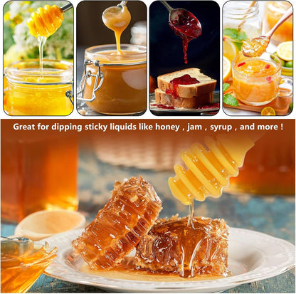 Tbestmax 8 Pcs Silicone Honey Dipper Sticks, 6.7 inch