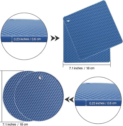 Joyhalo 4 Pack Trivets for Hot Dishes