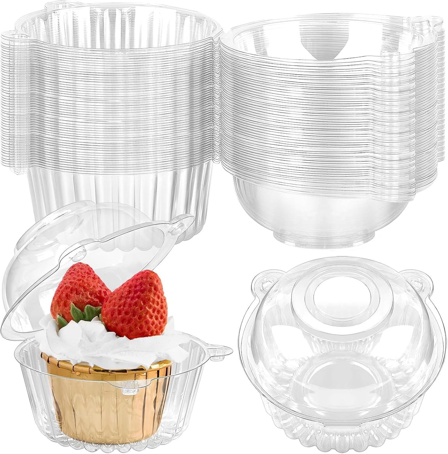 TOFLEN 100ct Individual Cupcake Containers