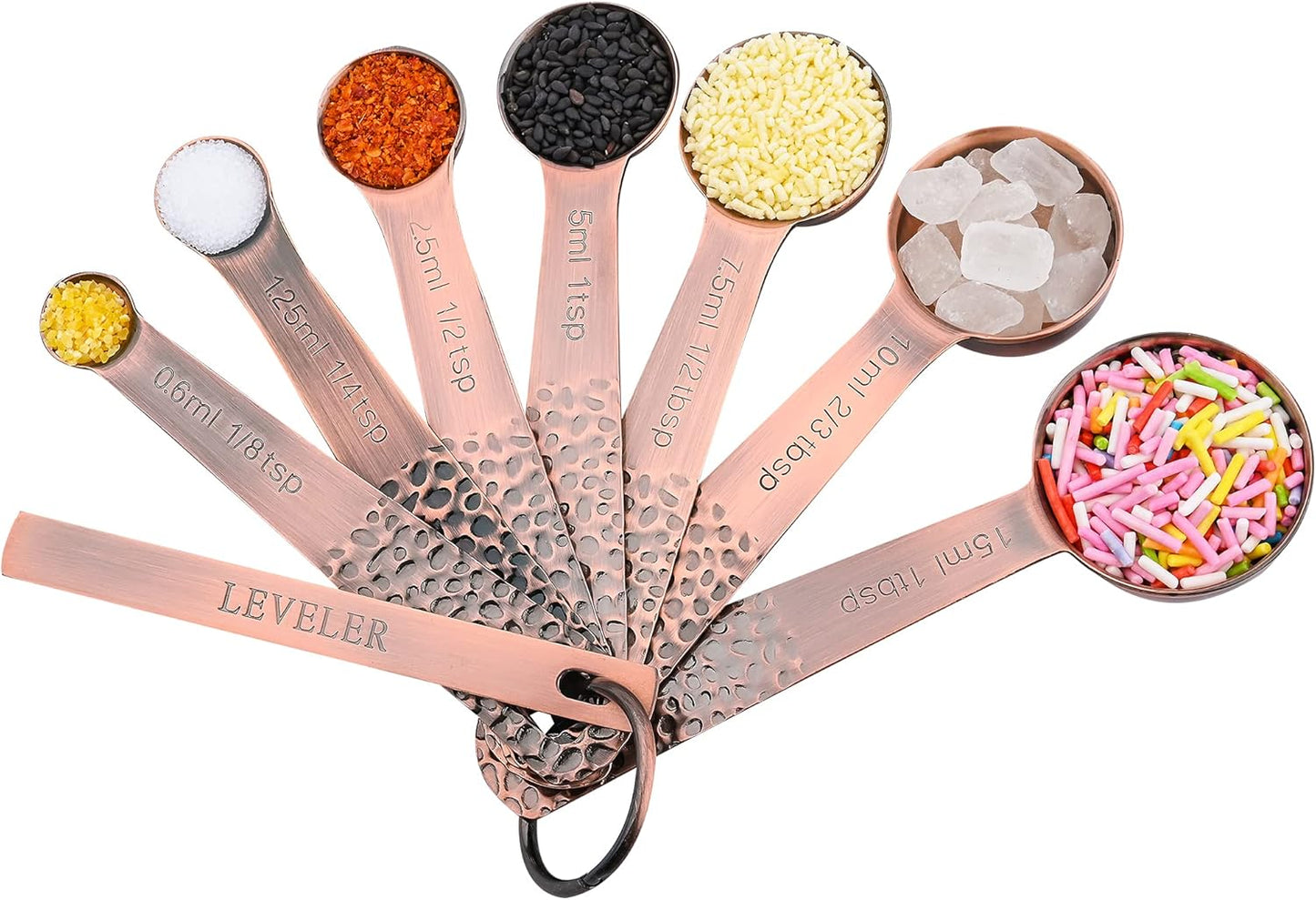 Measuring Cups and Spoons Set of 14, 18/8 Stainless Steel Measuring Cups Spoons Set, 6 Measure Cups and 7 Measure Spoons with Leveler