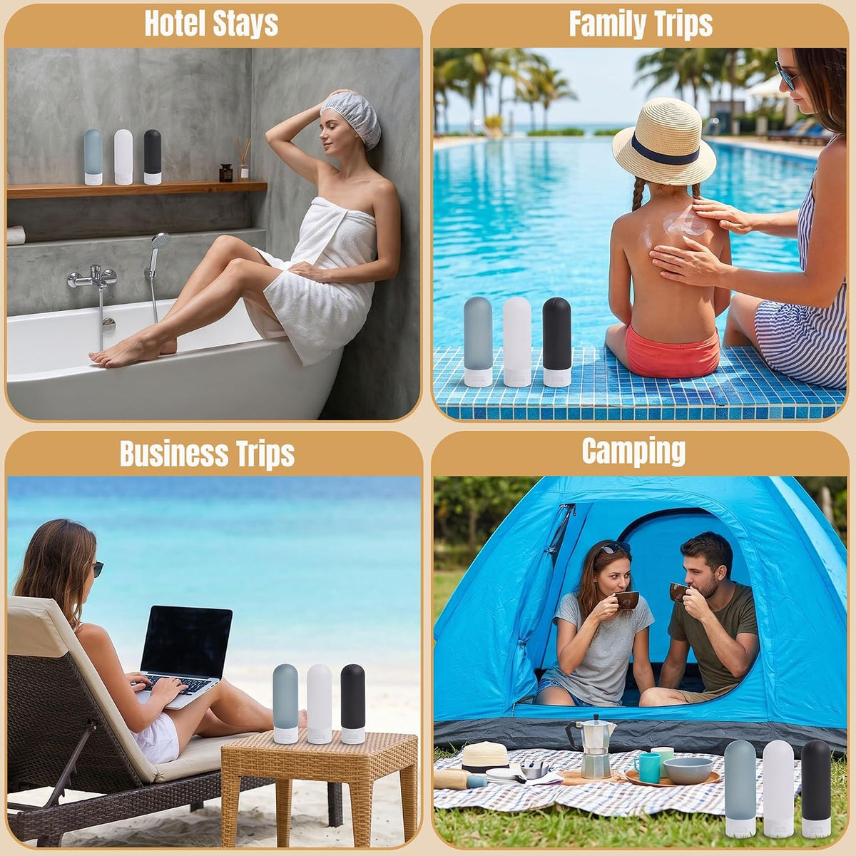 DEWSENSI 20 Pack Travel Bottles Set for Toiletries