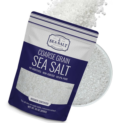 Sea Salt Superstore Coarse Sea Salt for Grinder Refill, Non-Iodized, 14 oz