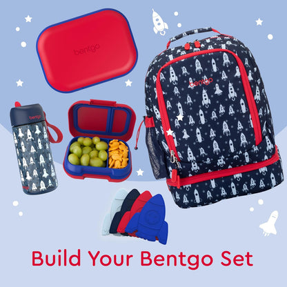 Bentgo Kids Snack - 2 Compartment Leak-Proof Bento Box Container for Snacks and Small Meals, Easy-Open Latch, Dishwasher Safe, BPA-Free for School, Daycare, & Sports - Ideal for Ages 3+ (Gray)