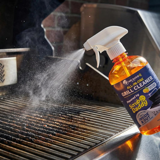 Grill Cleaner for Outdoor Grill – Bbq Cleaner Spray and Griddle Cleaner Kit with Grill Cleaning Tools and Citrus Cleaner 4 Pack