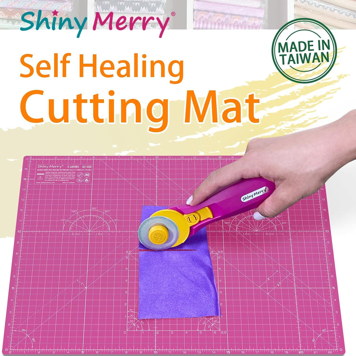 Self Healing Cutting Mat A3 12"x 18" Double Sided Pink Mat