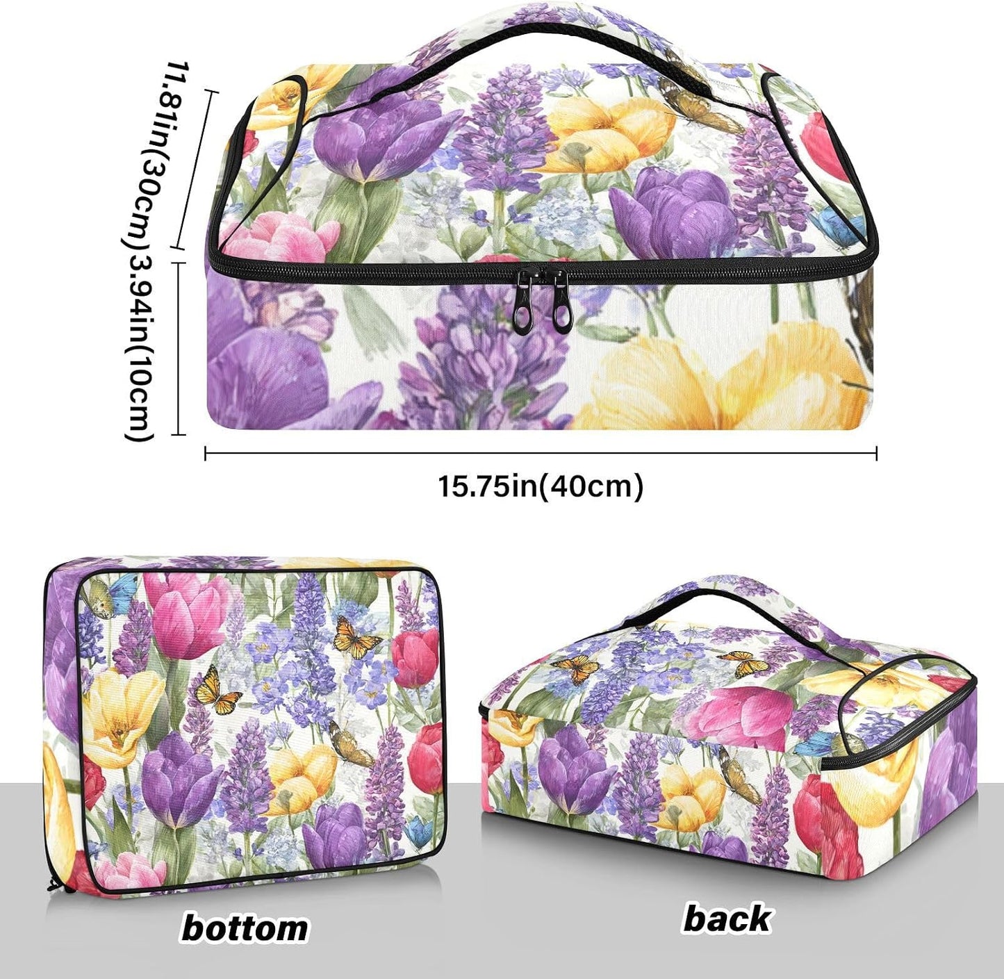 Casserole Carriers for Hot or Cold Food Reusable Casserole Dish Carrier Insulated Thermal Large Capacity Durable Perfect for Party Camping Family Gatherings Yellow Fish - Colors B