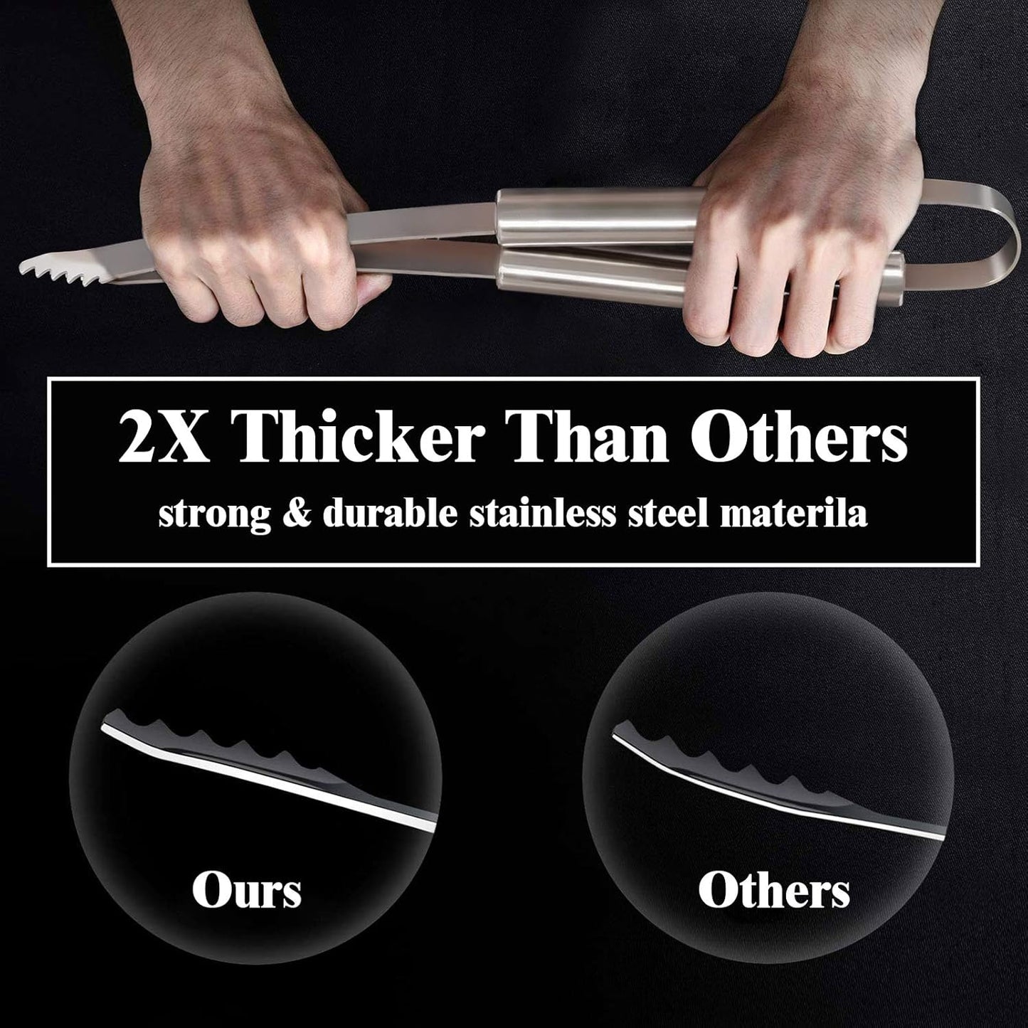 ROMANTICIST 23pcs Heavy Duty Grilling Gifts for Men Dad Fathers Day, Extra Thick BBQ Accessories Tools Set, Stainless Steel Grill Utensils Kit with Meat Claws,Canvas Bag for Outdoor Camping Brown