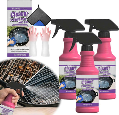 Fast-Acting Heavy-Duty Grill Degreaser Spray, Bbq Grill Cleaner,Grill Cleaner For Outdoor Grills, All Purpose Heavy Duty Cleaner for Burnt Food & Grease