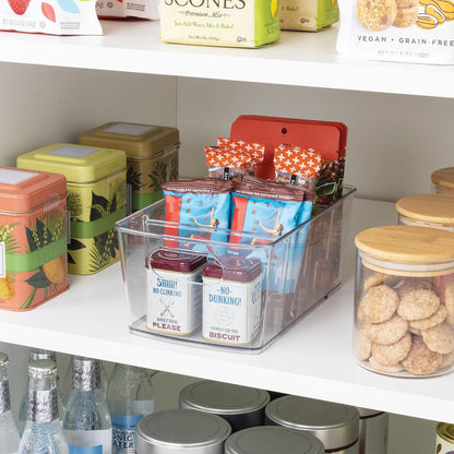 Smart Design 4-Section Clear Bin with Removable Dividers