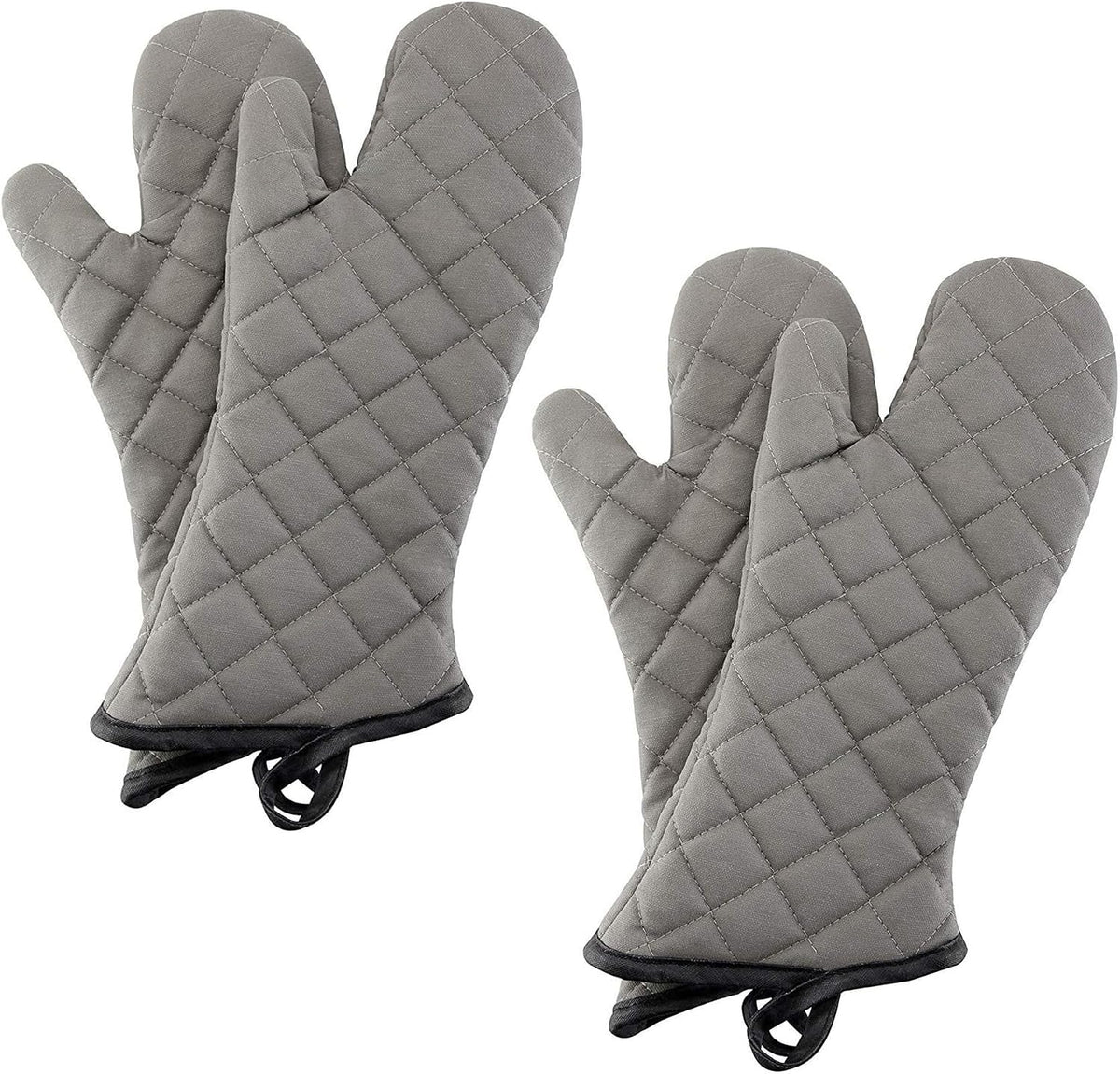 ARCLIBER Grey 13" Quilted Oven Mitts 1 Pair Flame Heat Resistant