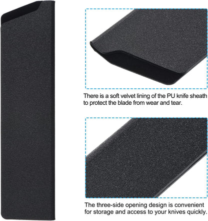 PATIKIL ABS Knife Cover Sleeves for 8" Chef Knife, Knives Edge Guard Blade Protector Universal Knife Sheath for Home Kitchen, Black