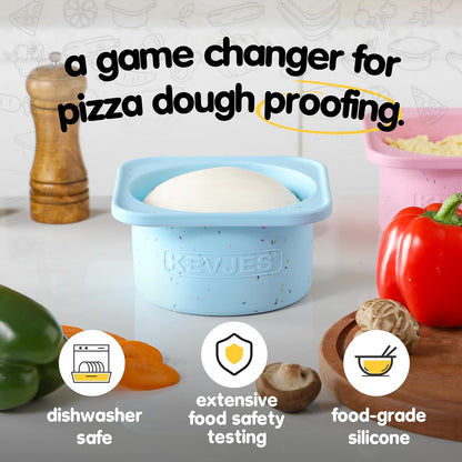 PLUS 1000ml Pizza Dough Proofing Containers, 2-Pack, Green